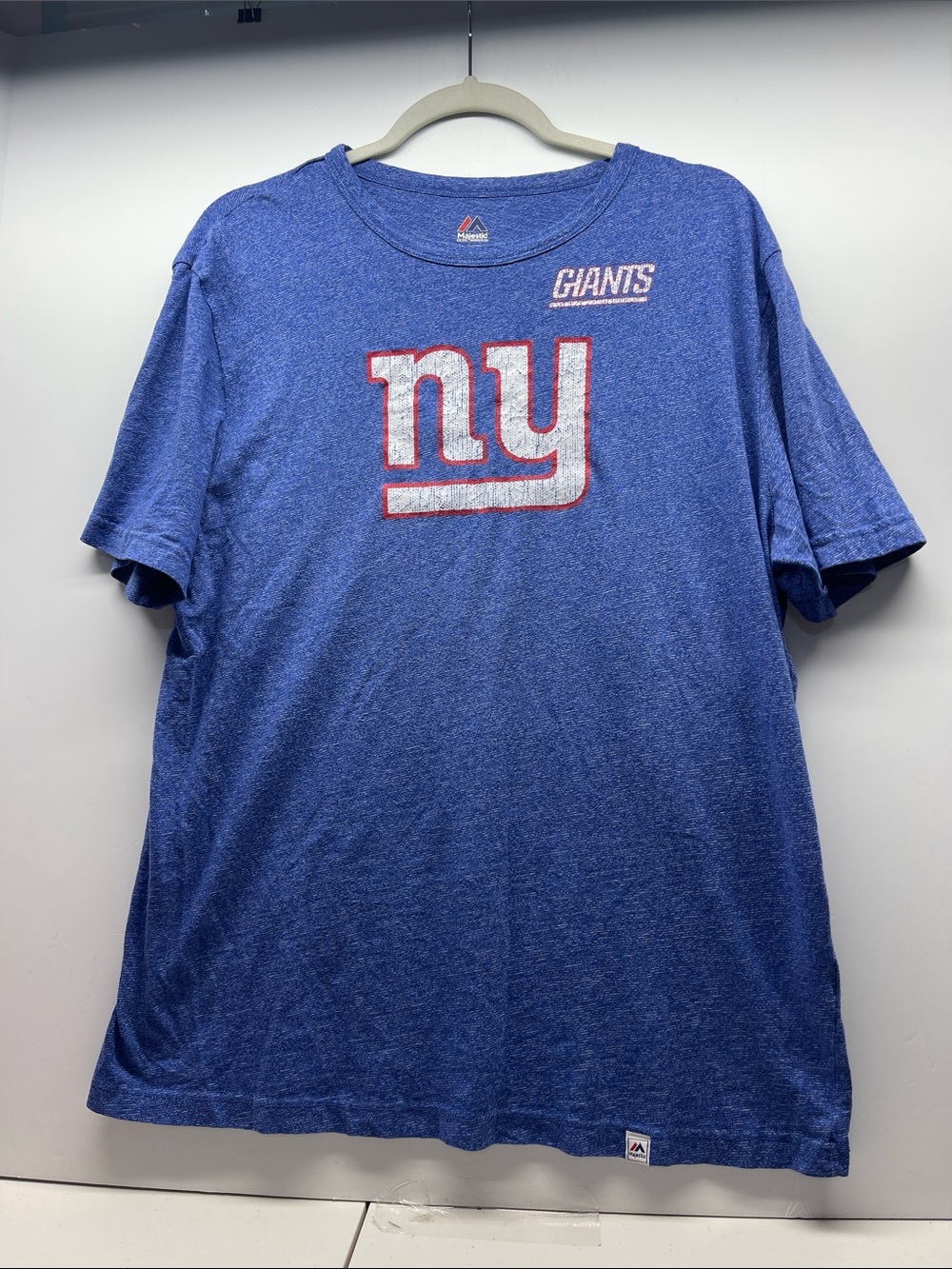 Majestic Blue New York Giants 'ny' Logo T-Shirt. Size L
